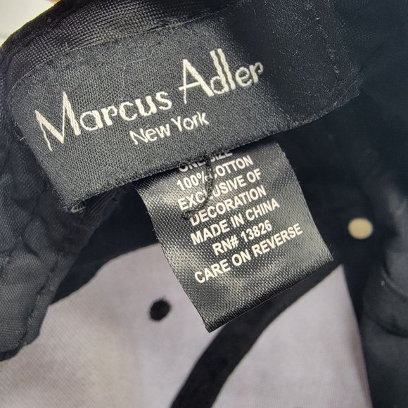 Marcus Adler Black Hat Cap Raising Fist Adjustable Casual Lightweight Outdoors - Picture 8 of 9